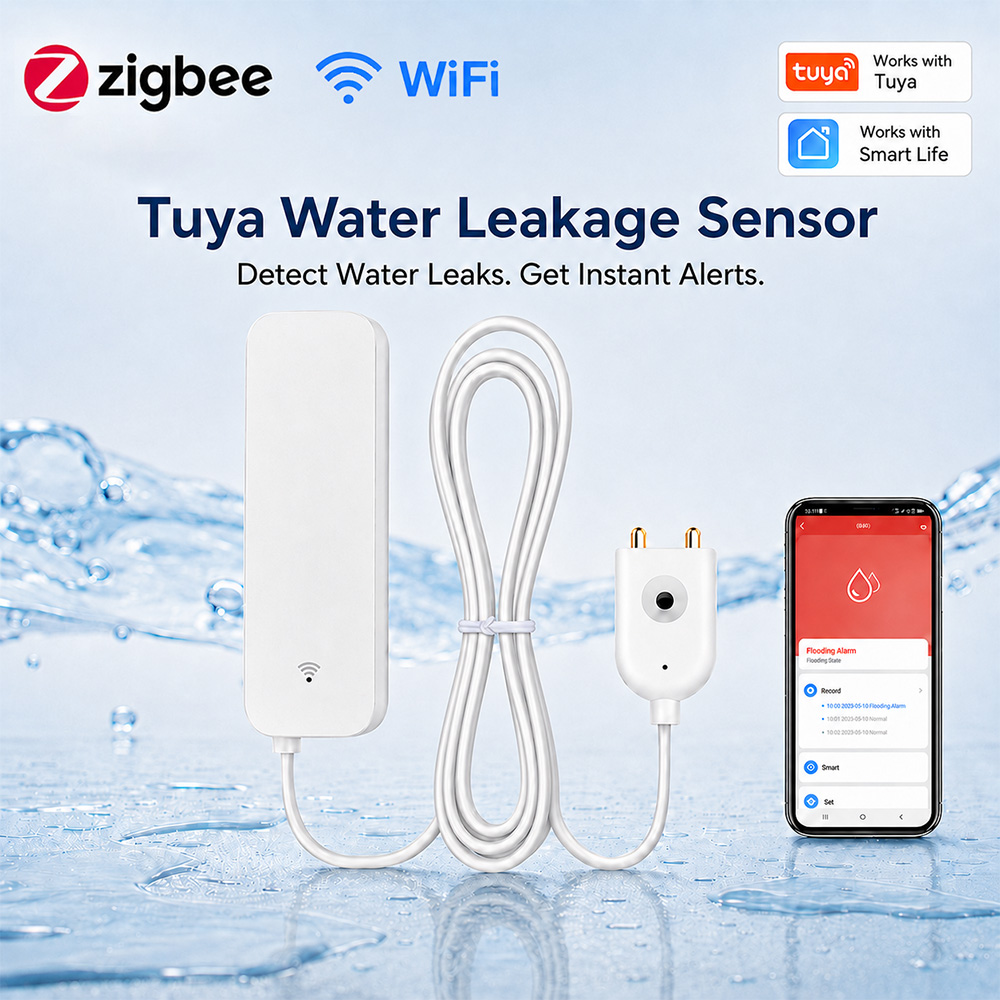 Smart Home Green - ZigBee WiFi Water Leak Sensor Flood