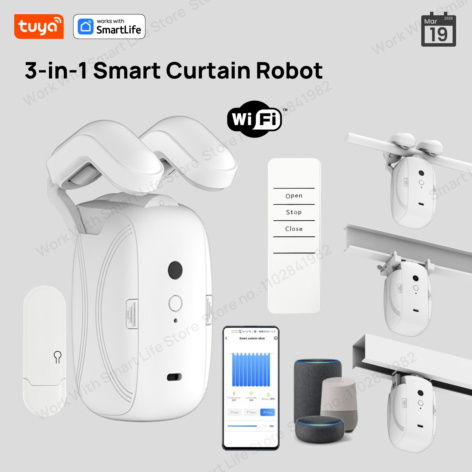 Smart Home Hub Matter - 1/2PCS Tuya Smart WiFi Curtain Robot