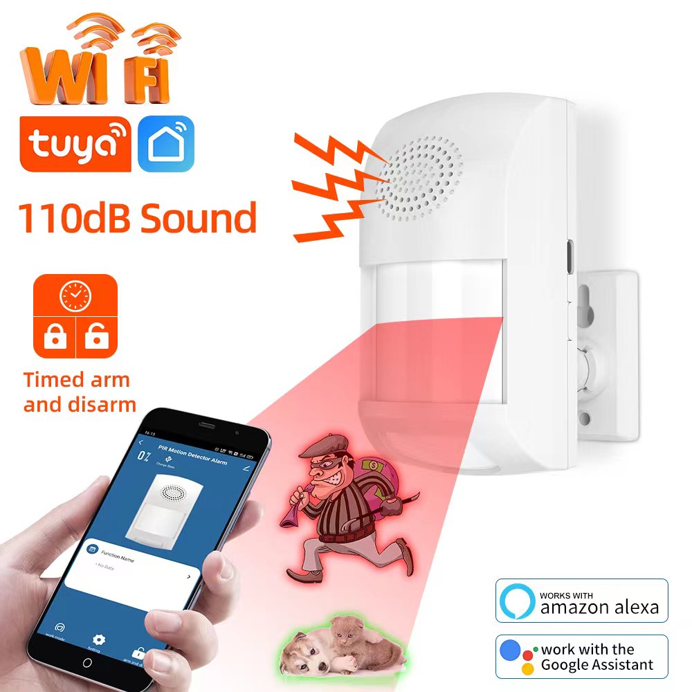 Pir Motion Sensor - Tuya WiFi Smart Home Burglar Alarm