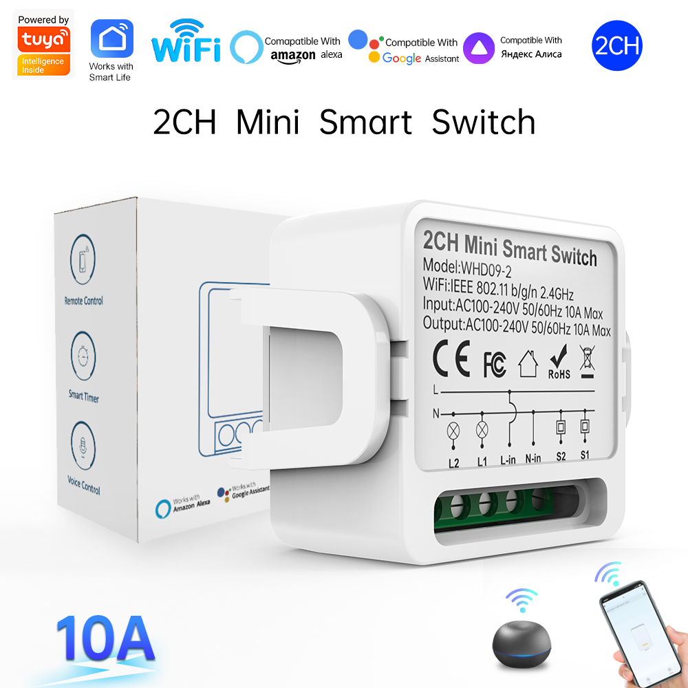 Smart Home Yale - 2 Way Tuya Smart Switch 2Gang