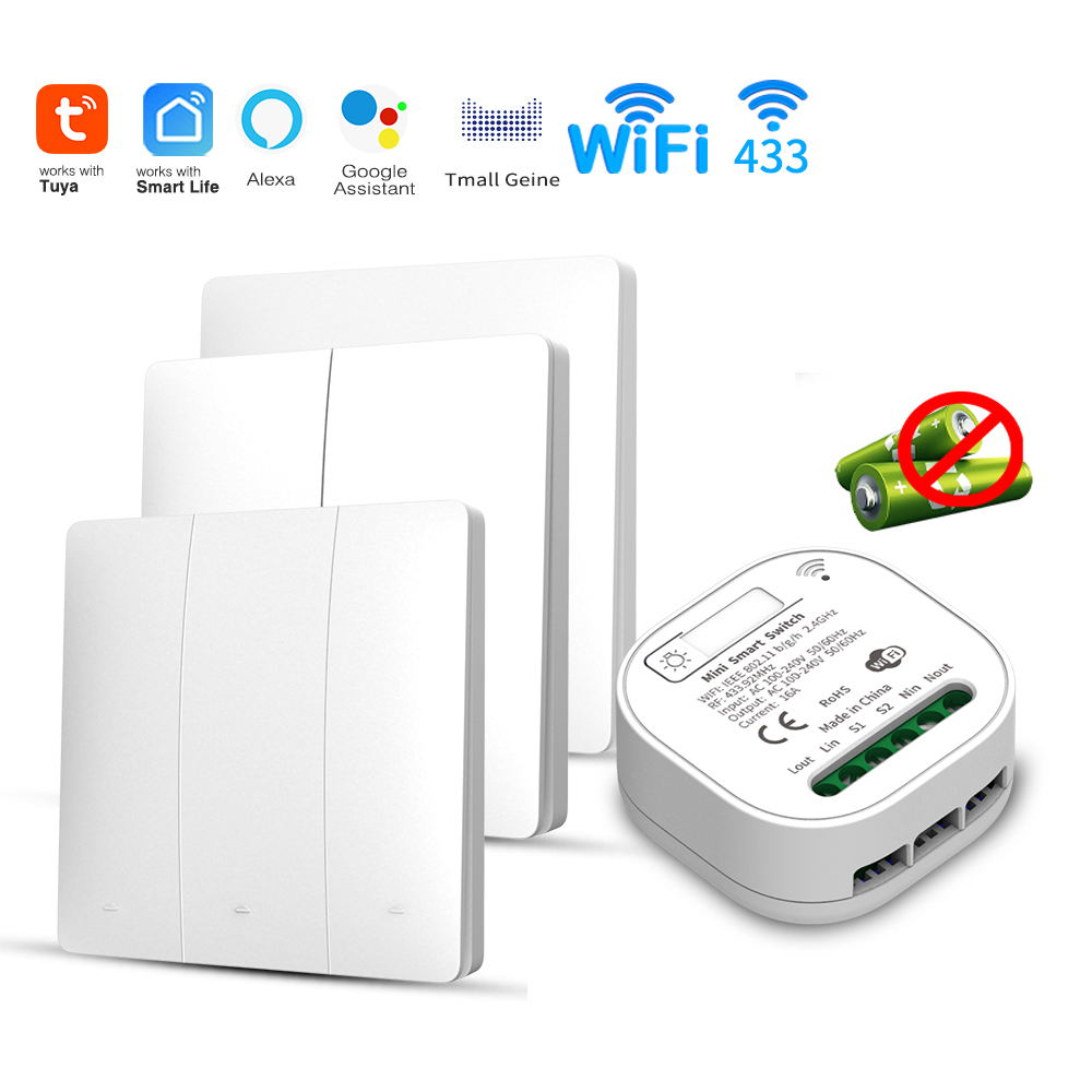 Smart Home Yale - Tuya WiFi Smart Self-Powered Light Switch,Kinetic