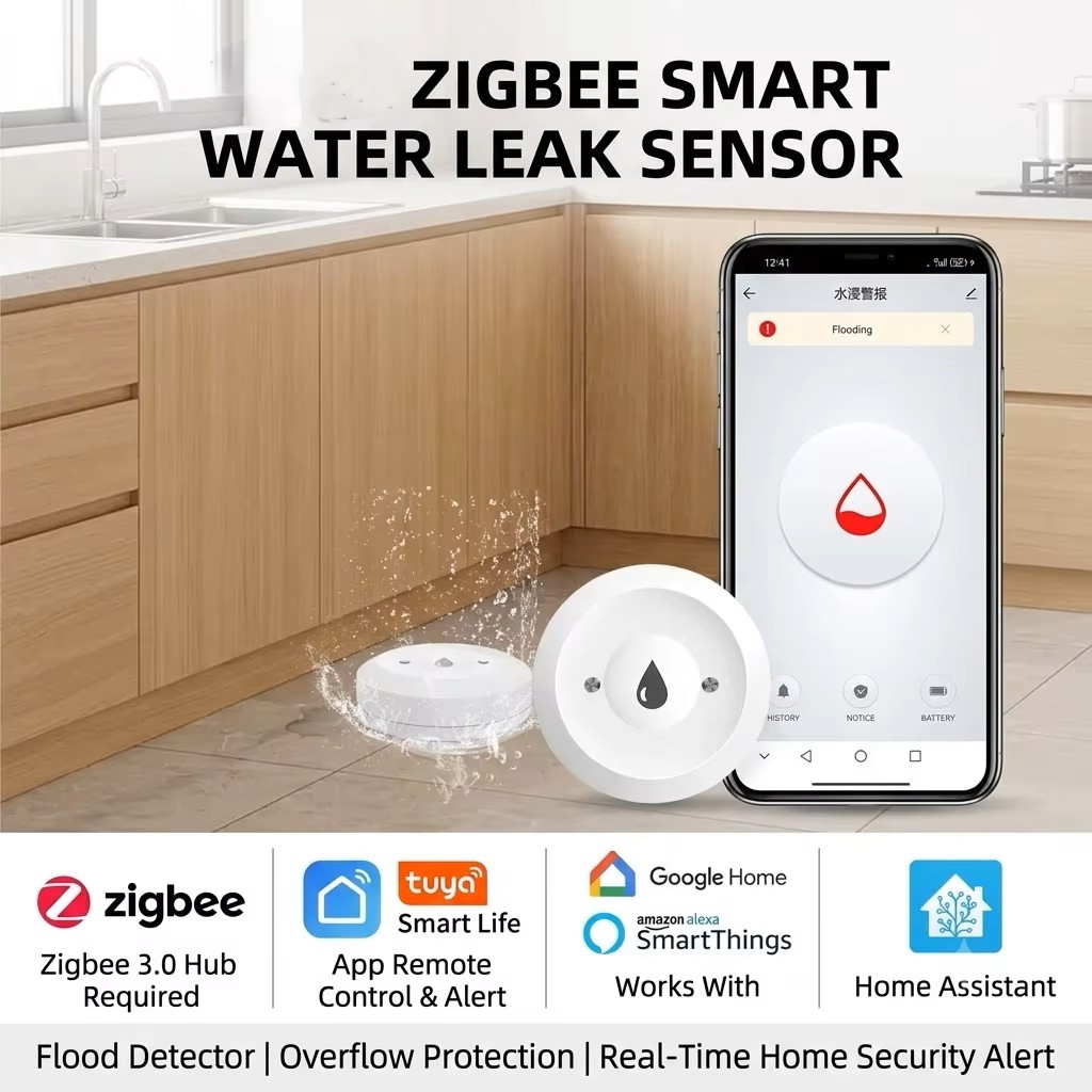 Smart Home Yale - ZigBee 3.0 Smart Water Leak Sensor