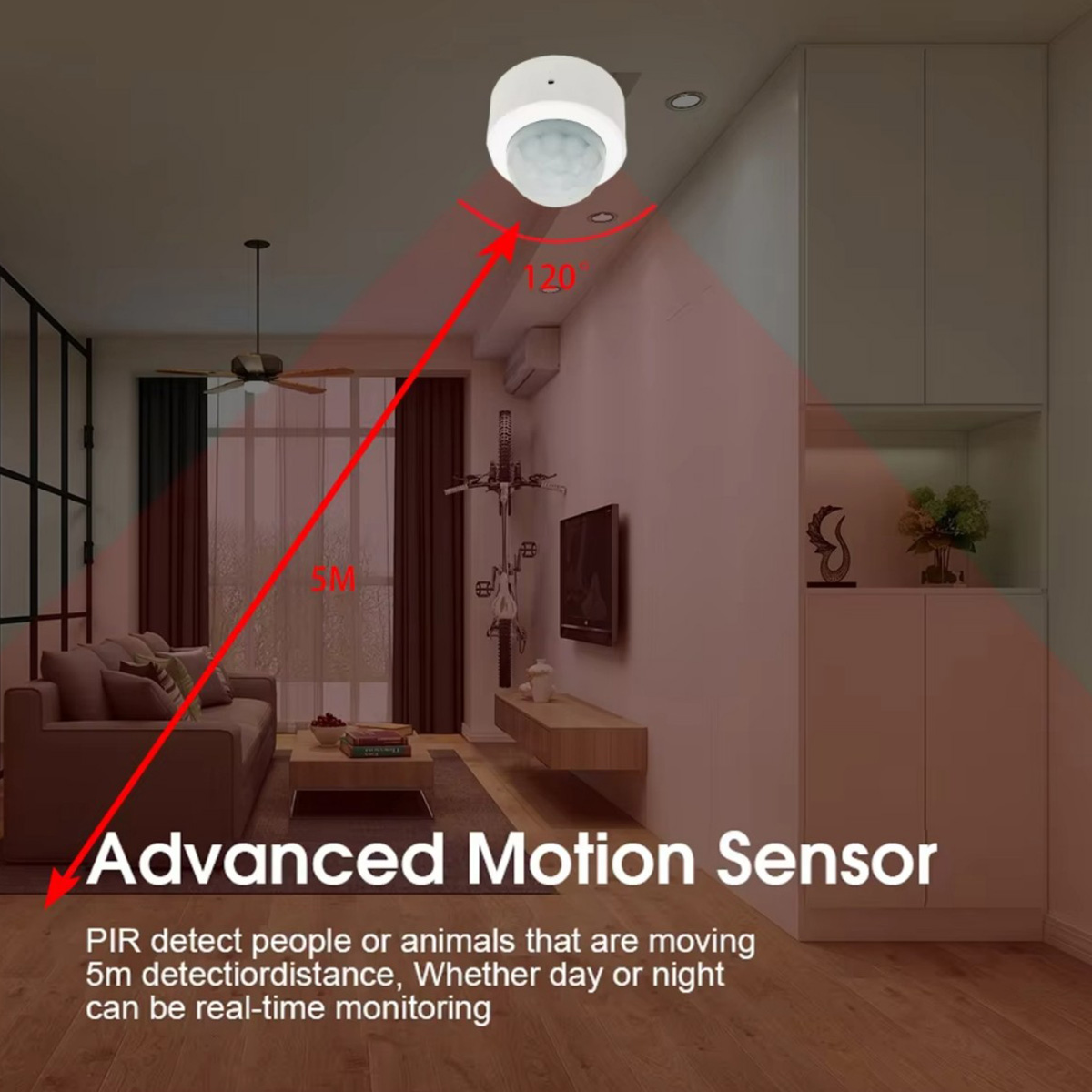 Zigbee PIR Motion Sensor Human - Smart Home Wiser ulasan dan harga