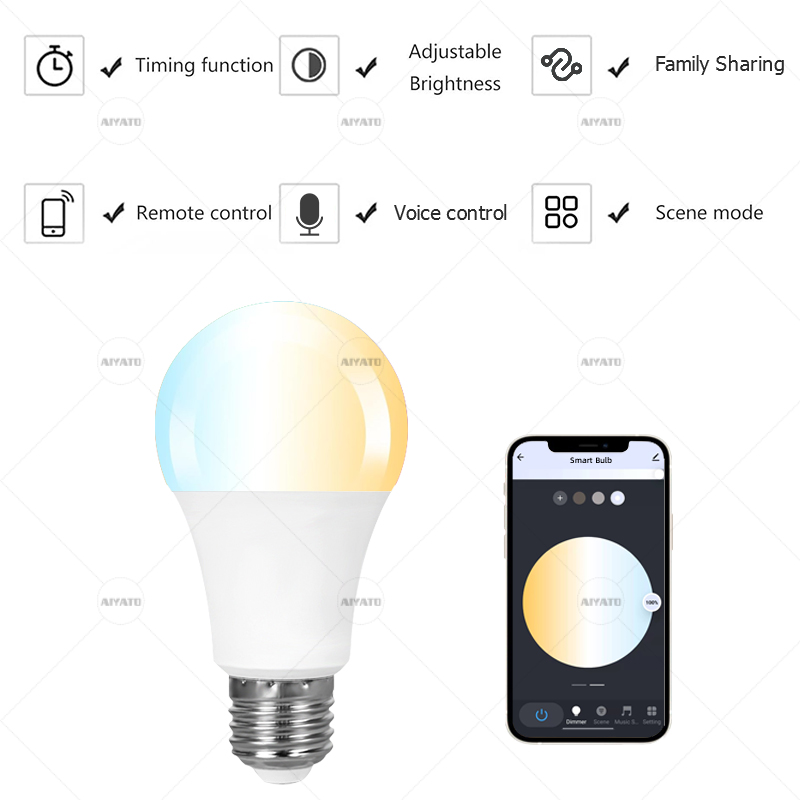 Tuya WIFI LED Smart Light Bulb - Alexa Compatible Bulb ulasan dan harga