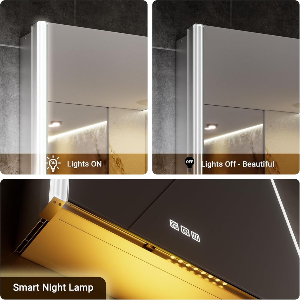 20x32 Lighted Medicine Cabinet - Smart Home Living ulasan dan harga