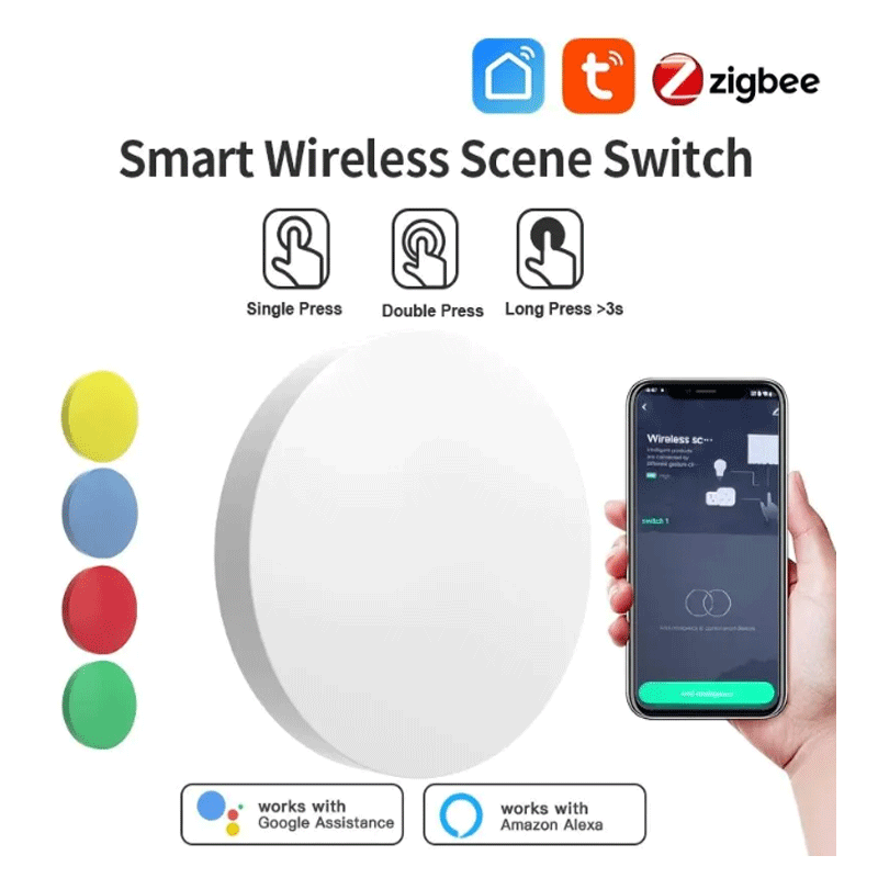 Tuya ZigBee Smart Wireless But - Smart Home Remote ulasan dan harga