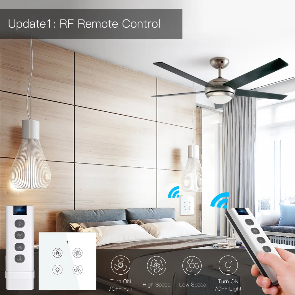 New WiFi RF Smart Ceiling Fan  - Smart Home Ventilation ulasan dan harga