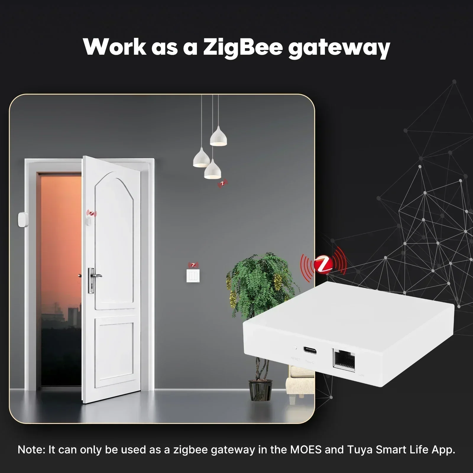 MOES Tuya Zigbee Matter Thread - Smart Home Hub Matter ulasan dan harga