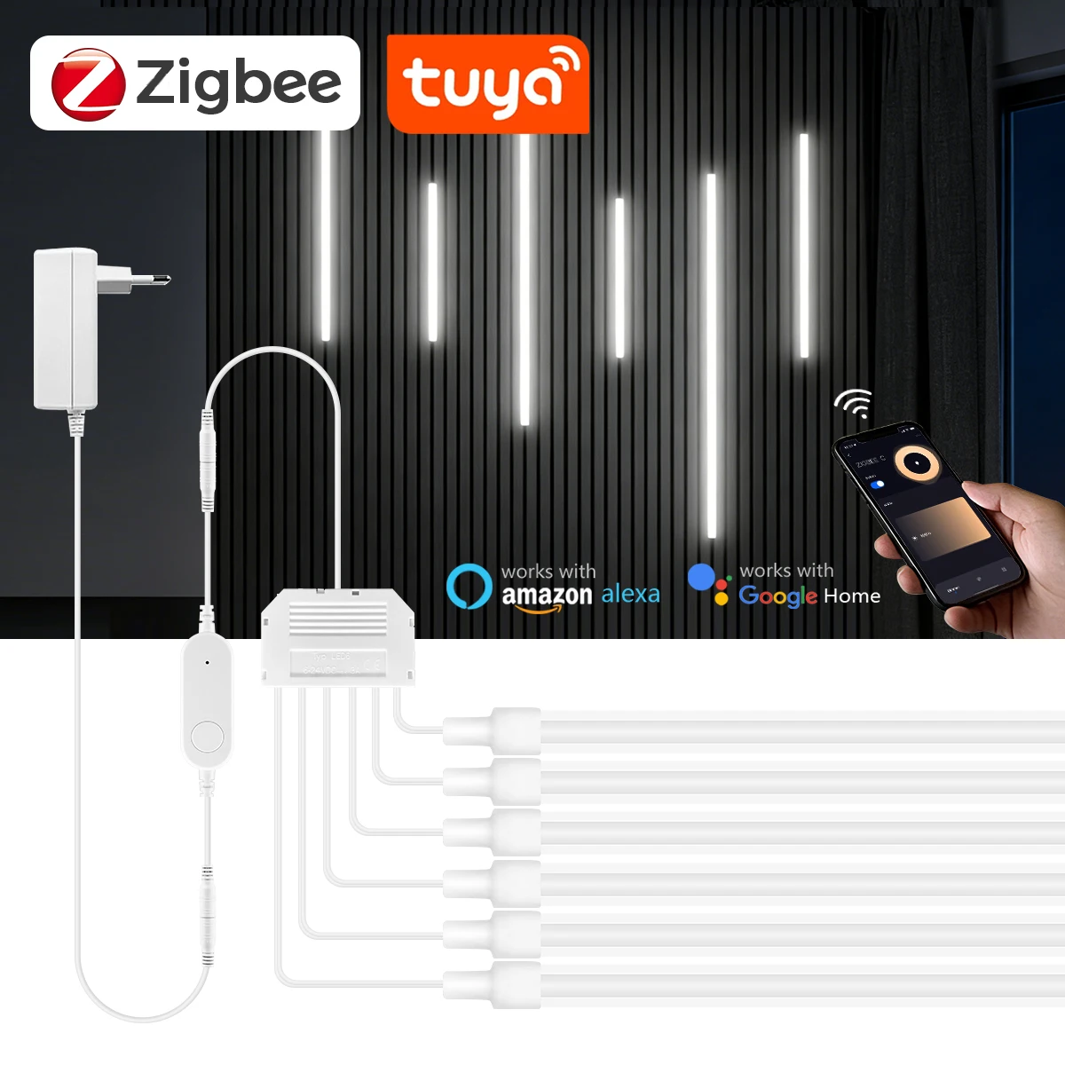 Zigbee Smart Neon COB LED Stri - Smart Home Youtube ulasan dan harga