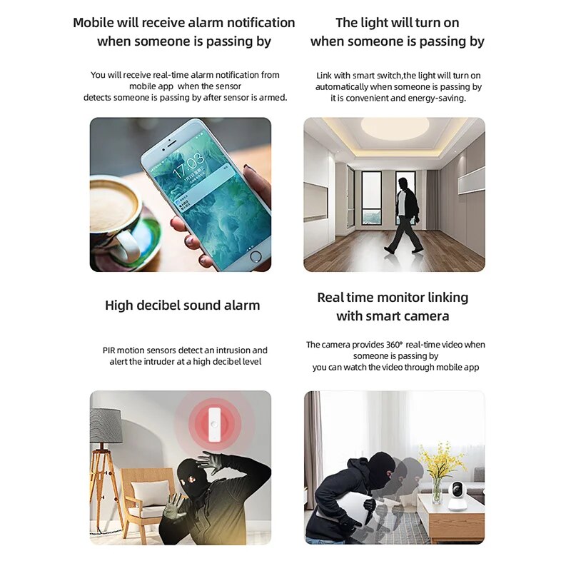 Tuya WiFi Zigbee PIR Motion Se - Smart Home Yale ulasan dan harga