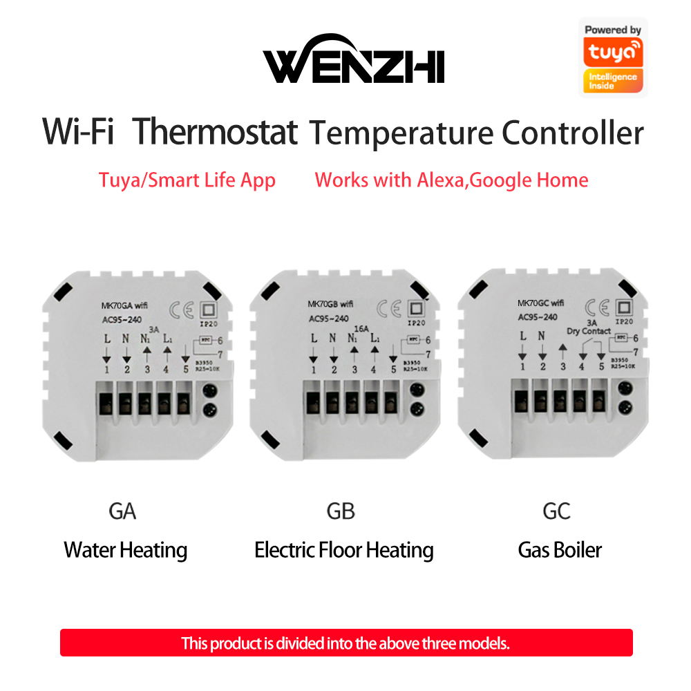 WiFi Thermostat Temperature Co - Smart Home Green ulasan dan harga