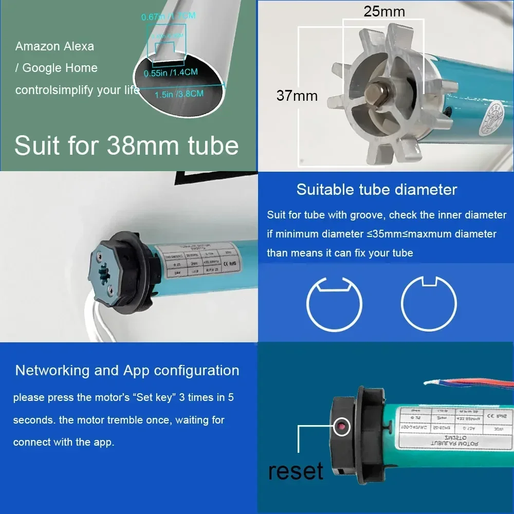 SZMYQ 25mm 2N Tuya Smart Curta - Curtain Motor ulasan dan harga