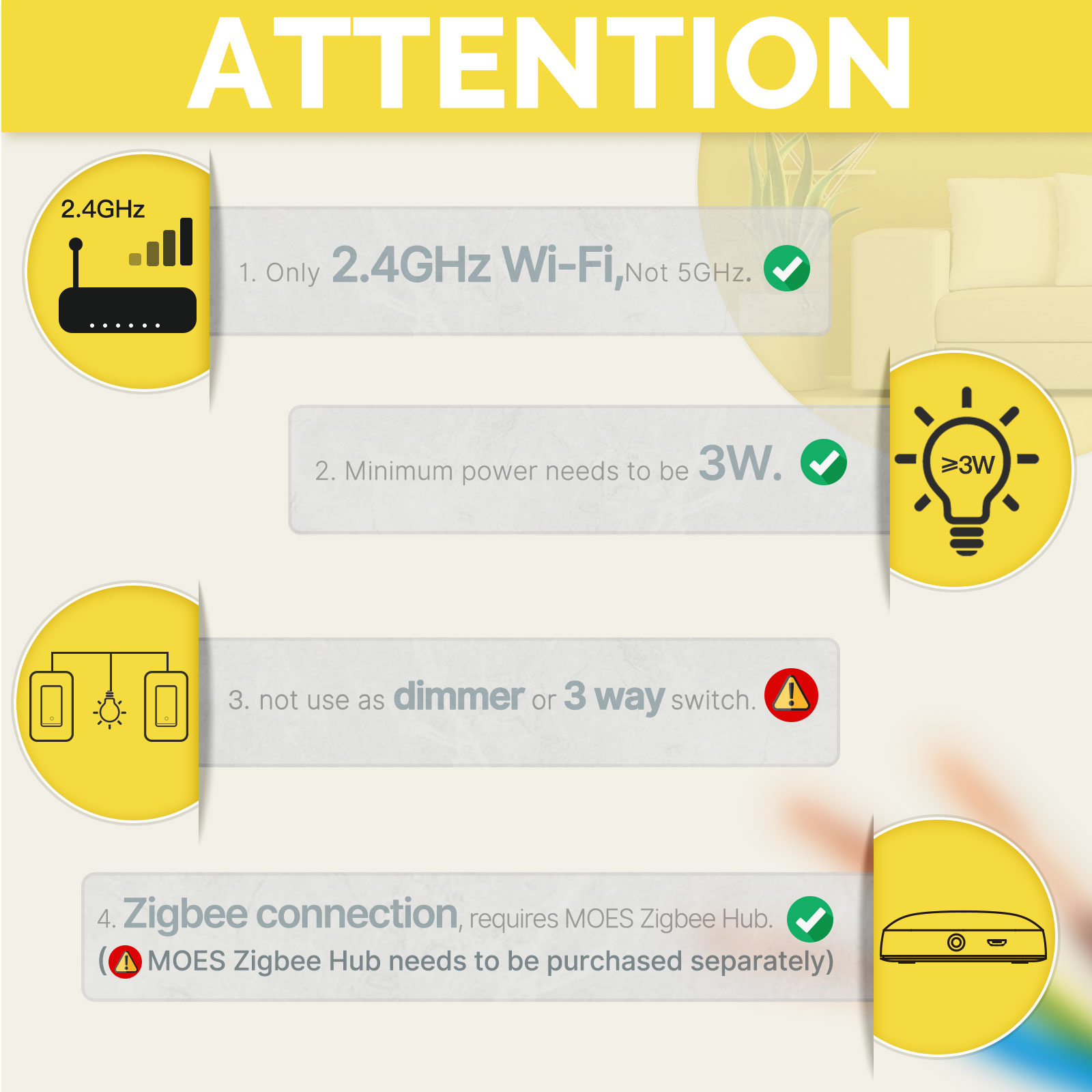 MOES US Standard Zigbee Smart  - Smart Home Yale ulasan dan harga