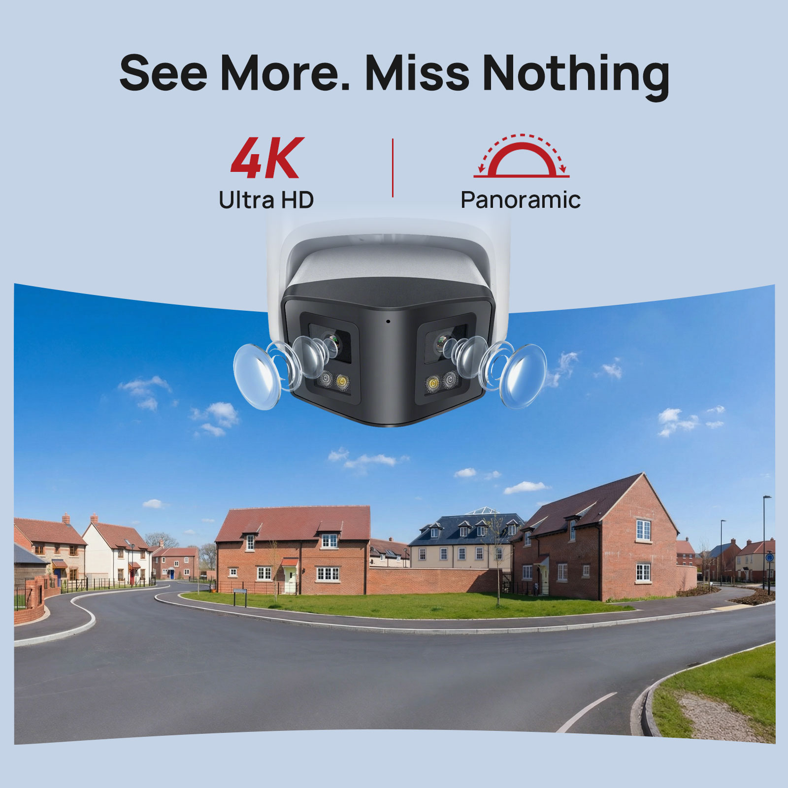 Vikylin 8MP Panoramic Smart Du - Smart Home Notifications ulasan dan harga