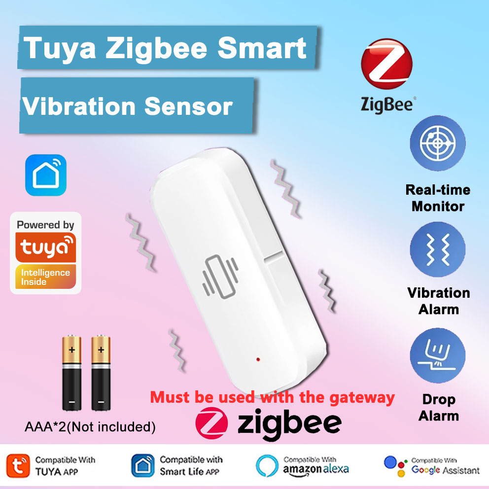 Tuya Zigbee Smart Vibration Se - Smart Home Notifications ulasan dan harga