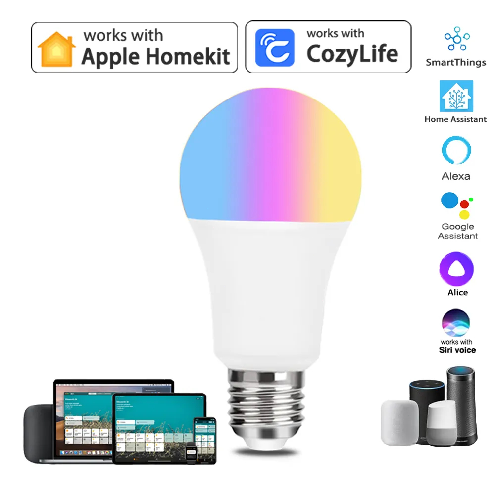 9W WiFi Homekit Light Lamp E27 - Alexa Compatible Bulb ulasan dan harga