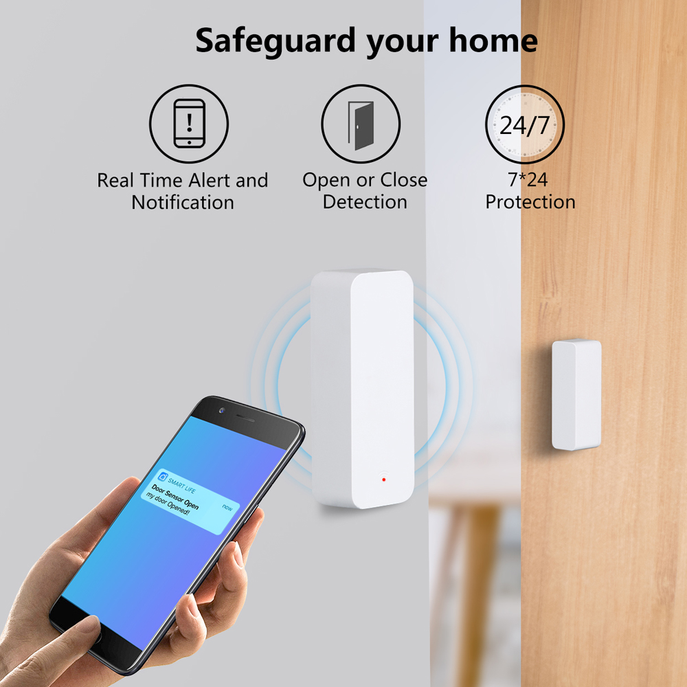 Tuya WiFi Zigbee Door Window S - Smart Home Yale ulasan dan harga