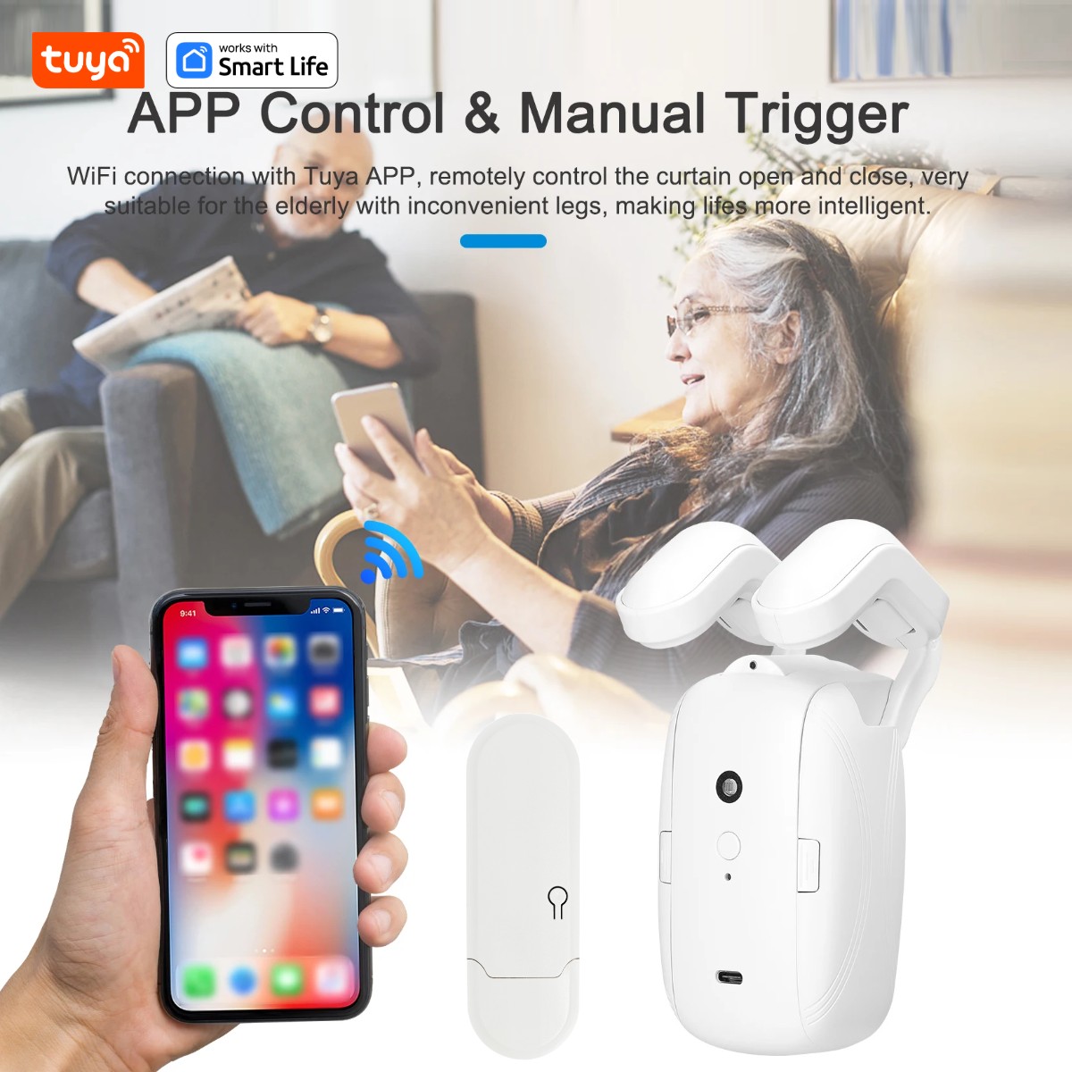 1/2PCS Tuya Smart WiFi Curtain - Smart Home Hub Matter ulasan dan harga