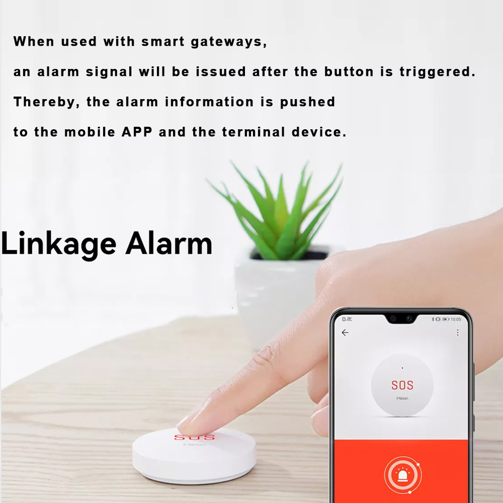 Meian Zigbee Tuya SOS Emergenc - Smart Home Living ulasan dan harga