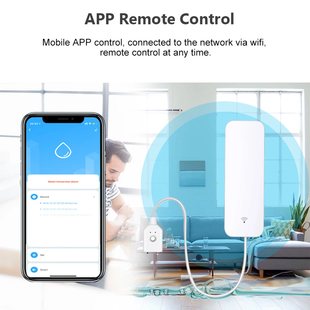 Tuya WiFi Zigbee Water Sensor  - Smart Home Green ulasan dan harga