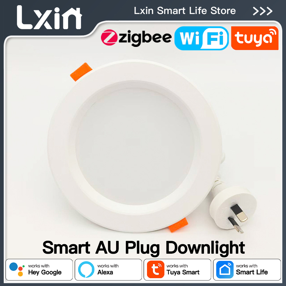 Lxin tuya AU plug Downlight WI - Alexa Compatible Bulb ulasan dan harga