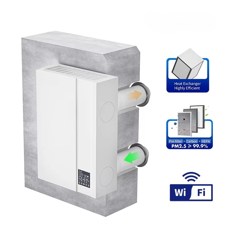 Wall-Mounted ERV Smart WiFi Co - Smart Home Ventilation ulasan dan harga