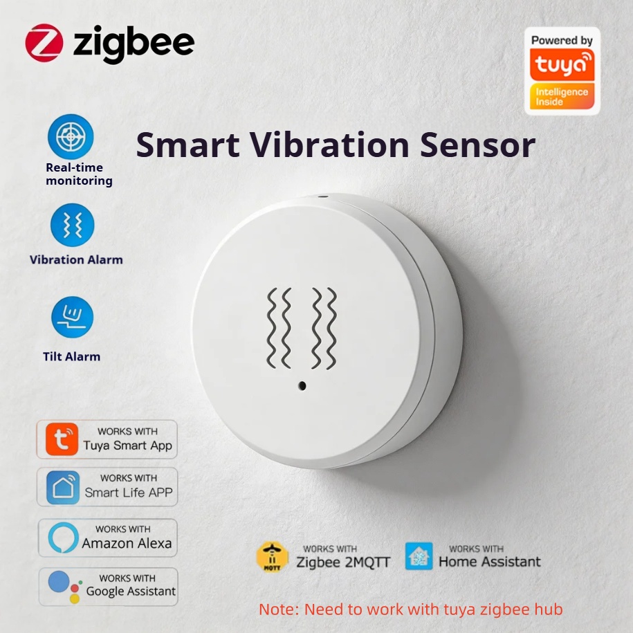 Tuya Zigbee Smart Vibration Se - Smart Home Notifications ulasan dan harga