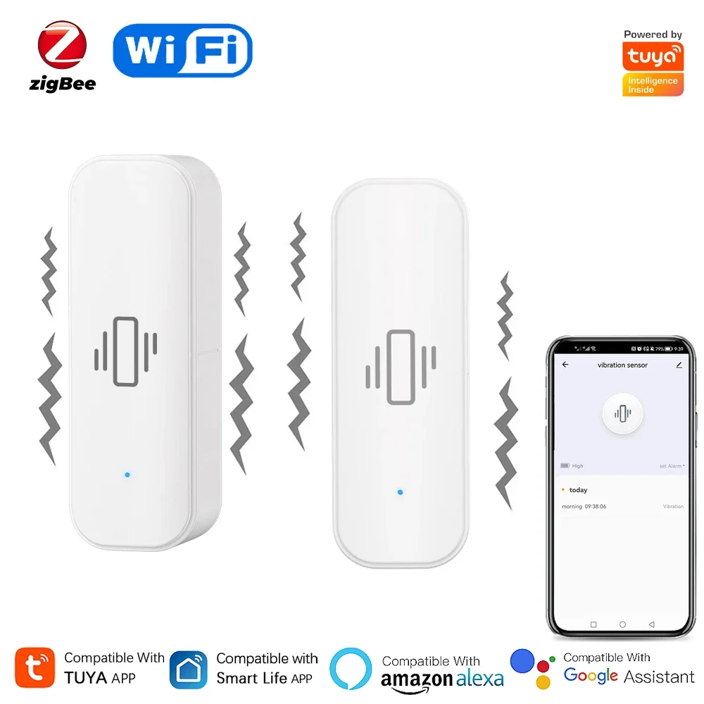 Tuya WiFi/Zigbee Smart Vibrati - Smart Home Notifications ulasan dan harga