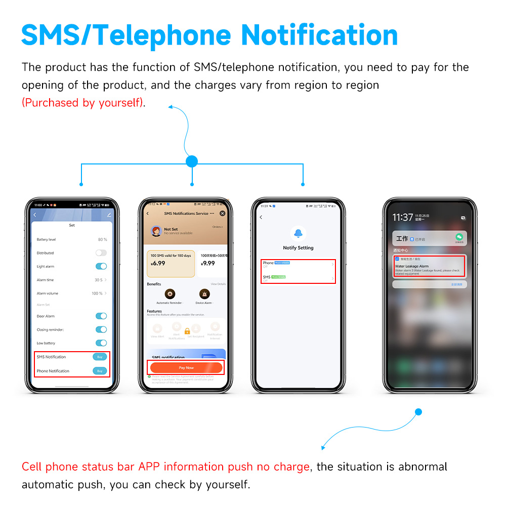 Tuya WiFi Water Leak Sensor Zi - Smart Home Notifications ulasan dan harga