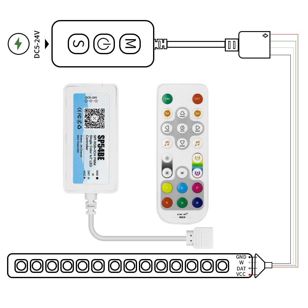 WS2812B WS2811 LED Strip Contr - Alexa Compatible Bulb ulasan dan harga